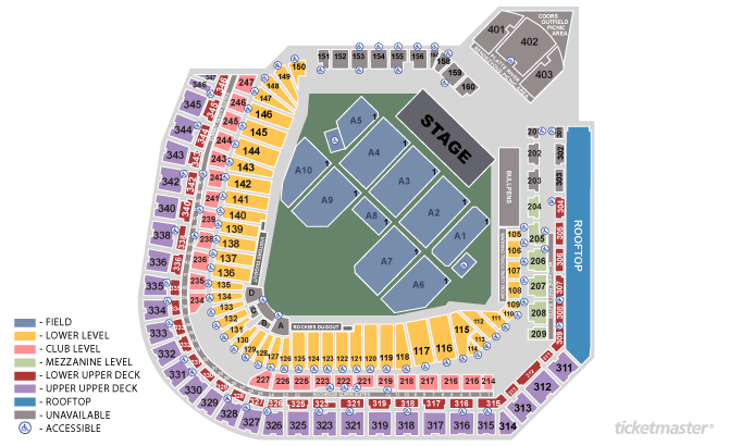 Coors Field Seating Chart Coors Field Denver Colorado